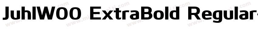 JuhlW00 ExtraBold Regular字体转换